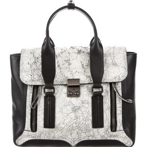 3.1 Phillip Lim Black/White Cracked Medium Pashli